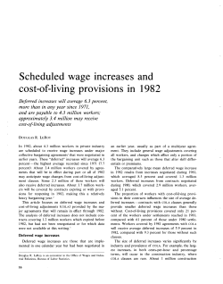 Scheduled wage increases and cost-of-living provisions in 1982