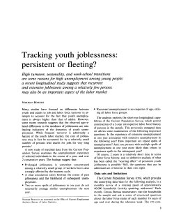 Tracking youth joblessness: persistent or fleeting?