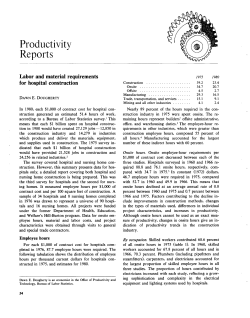 Labor and material requirements for hospital construction