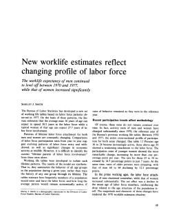 New worklife estimates reflect changing profile of labor force