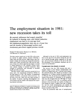 The employment situation in 1981:new recession takes its toll