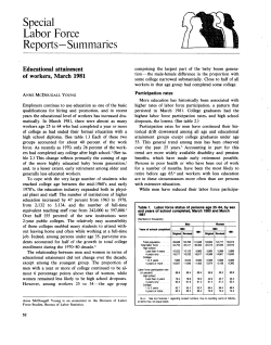 Educational attainment of workers, March 1981