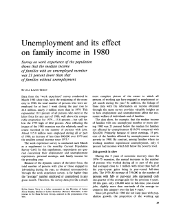 Unemployment and its effect on family income in 1980