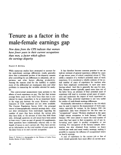 Tenure as a factor in the male-female earnings gap