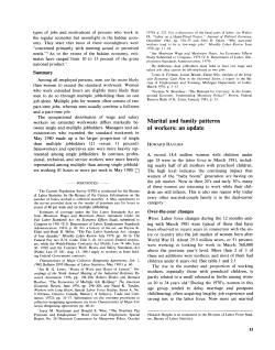 Marital and family patterns of workers: an update