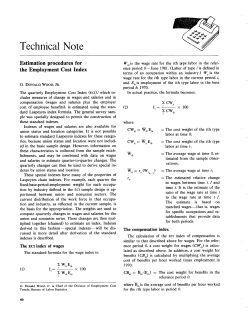 Estimation procedures for the Employment Cost Index