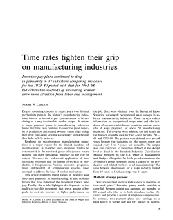 Time rates tighten their grip on manufacturing industries