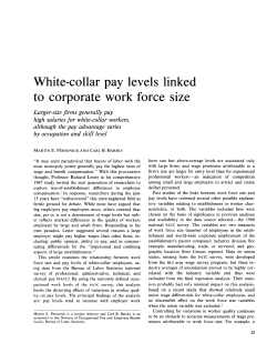 White-collar pay levels linked to corporate work force size