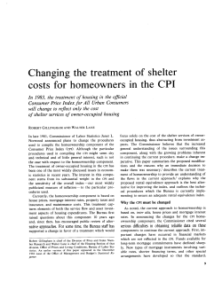 Changing the treatment of shelter costs for homeowners in the CPI