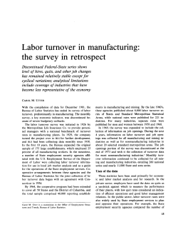 Labor turnover in manufacturing: the survey in retrospect