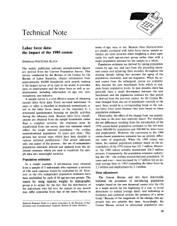 Labor force data: the impact of the 1980 census