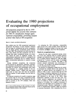 Evaluating the 1980 projections of occupational employment