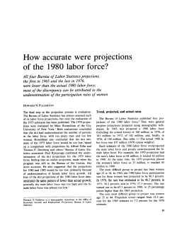 How accurate were projections of the 1980 labor force?