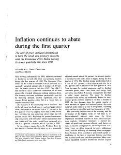Inflation continues to abate during the first quarter