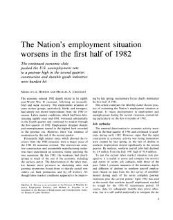 The Nation s employment situationworsens in the first half of 1982