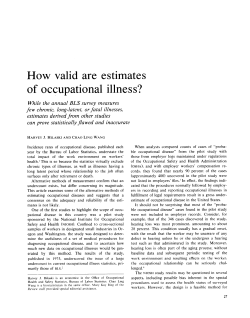 How valid are estimates of occupational illness?