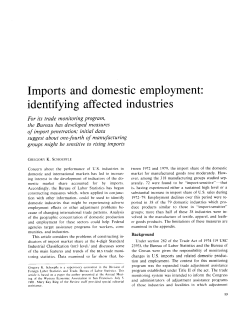 Imports and domestic employment: identifying affected industries