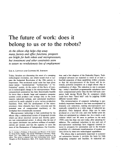 The future of work: does it belong to us or to the robots?