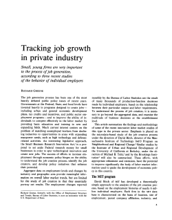 Tracking job growthin private industry