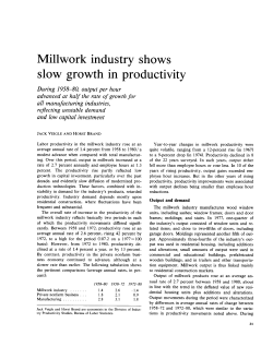 Millwork industry shows slow growth in productivity
