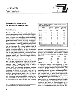 Occupational salary levels for white-collar workers, 1982