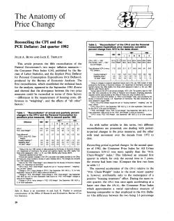 Reconciling the CPI and the PCE Deflator: 2nd quarter 1982