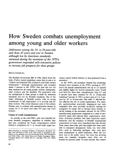 How Sweden combats unemployment among young and older workers