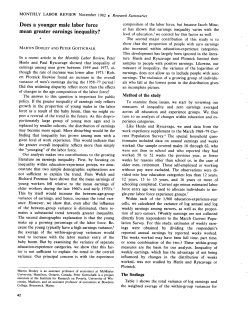 Does a younger male labor force mean greater earnings inequality?