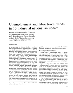 Unemployment and labor force trends in 10 industrial nations: an update