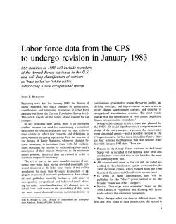 Labor force data from the CPSto undergo revision in January 1983