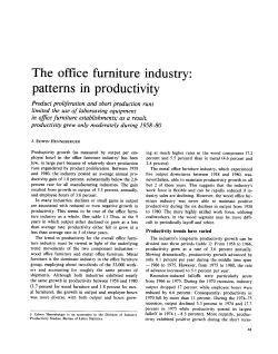 The office furniture industry: patterns in productivity