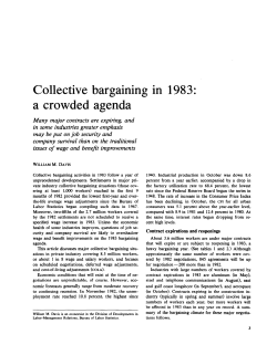 Collective bargaining in 1983:a crowded agenda
