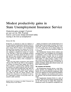 Modest productivity gains in State Unemployment Insurance Service