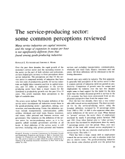 The service-producing sector: some common perceptions reviewed
