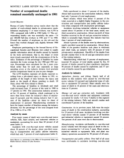 Number of occupational deaths remained essentially unchanged in 1981
