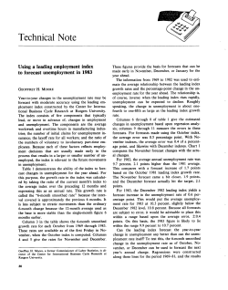 Using a leading employment index to forecast unemployment in 1983