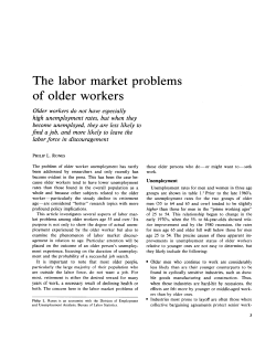 The labor market problemsof older workers