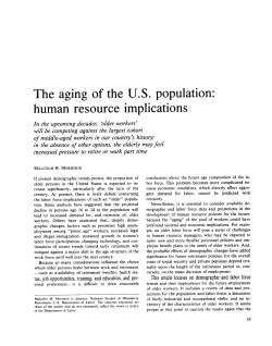 The aging of the U.S. population: human resource implications