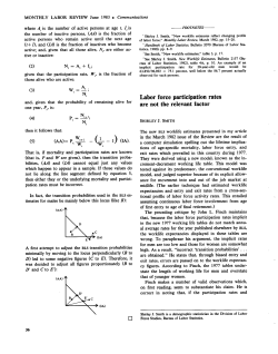 Labor force participation rates are not the relevant factor