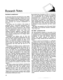 Benchmark unemployment,The R&D - productivity link,Military spending