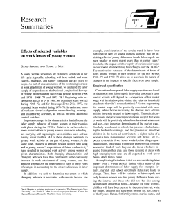 Effects of selected variables on work hours of young women