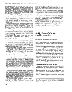 NLRB v . Yeshiva University: a positive perspective