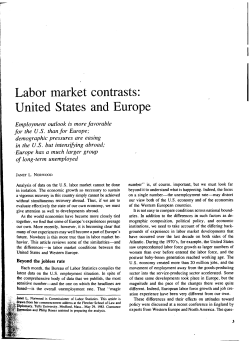 Labor market contrasts:United States and Europe