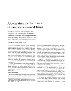 Job-creating performance of employee-owned firms