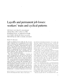 Layoffs and permanent job losses:workers traits and cyclical patterns