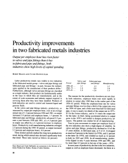Productivity improvements in two fabricated metals industries