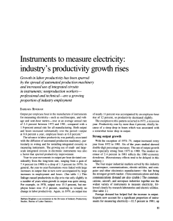 Instruments to measure electricity: industry s productivity growth rises