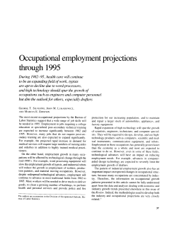 Occupational employment projections through 1995