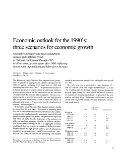 Economic outlook for the 1990s: three scenarios for economic growth
