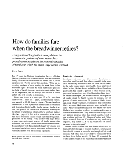 How do families fare when the breadwinner retires?